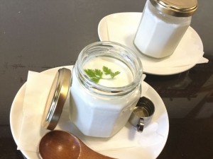 ヨーグルトレアチーズ杏仁豆腐